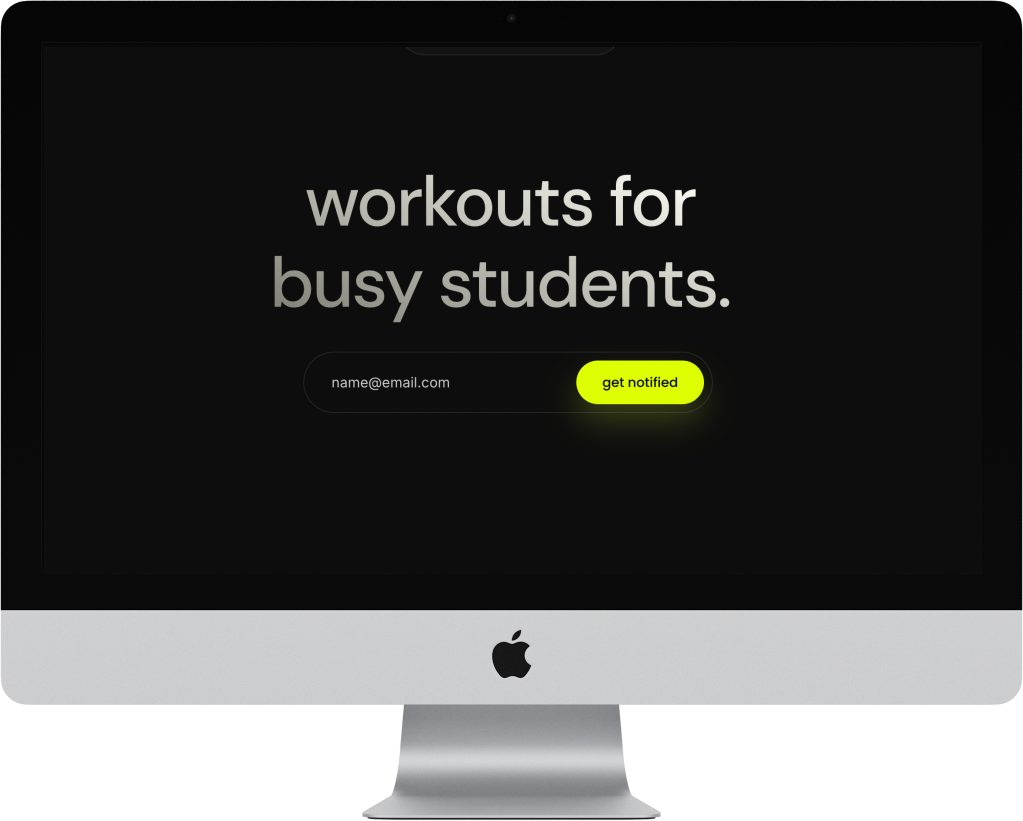 homepage of study fit promo site